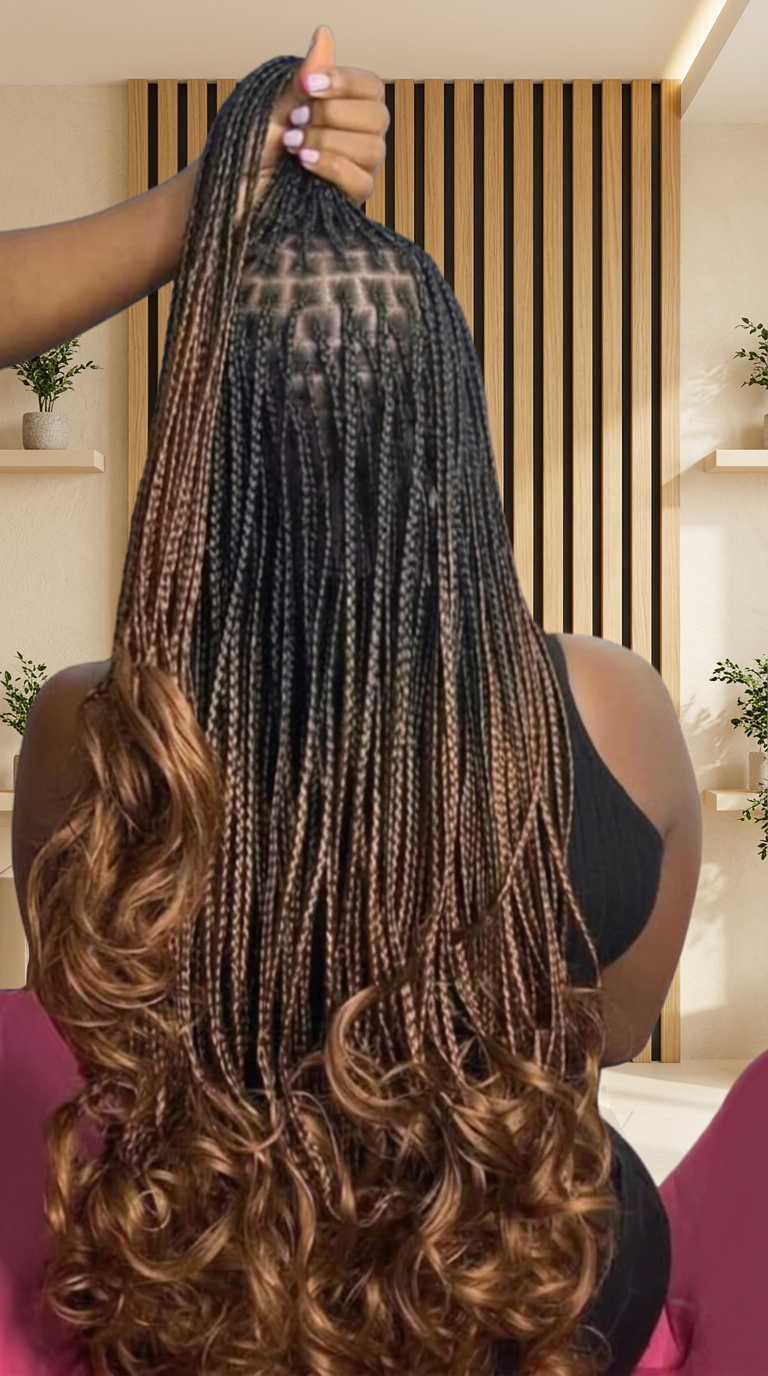 Small French curl braids